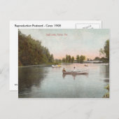 Vintager Exall Lake, Dallas Texas Postkarte (Vorne/Hinten)