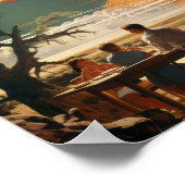 Vintager Explosionstest der 50er Jahre - Retro-Ill Poster (Ecke)