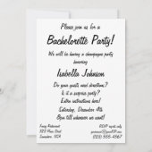 Vintager Extravaganter Champagner-Junggeselinnen-A Einladung (Rückseite)