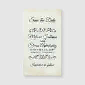 Vintager Extravaganter Western Hochzeit speichern  Magnetkarte (Vorderseite)