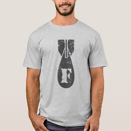Vintager F-Bomb Funny T - Shirt (Vorderseite)