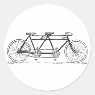 Vintager Fahrrad-Aufkleber Runder Aufkleber