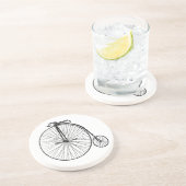 Vintager Fahrrad-Sandstein-Untersetzer Sandstein Untersetzer (Seite)