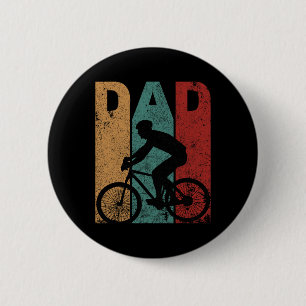 Vintager Fahrrad-Vater Radfahrer Daddy Vater&# Button