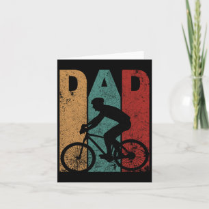 Vintager Fahrrad-Vater Radfahrer Daddy Vater&# Karte