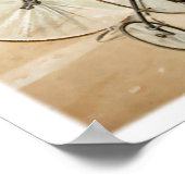 Vintager Fahrradausflug auf dem Lande Poster (Ecke)