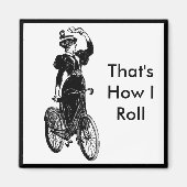 Vintager Fahrradfahrer Magnet (Vorne)