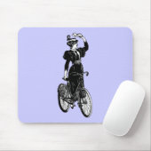 Vintager Fahrradfahrer Mousepad (Mit Mouse)