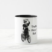 Vintager Fahrradfahrer Tasse (Zentrum)