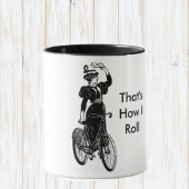 Vintager Fahrradfahrer Tasse