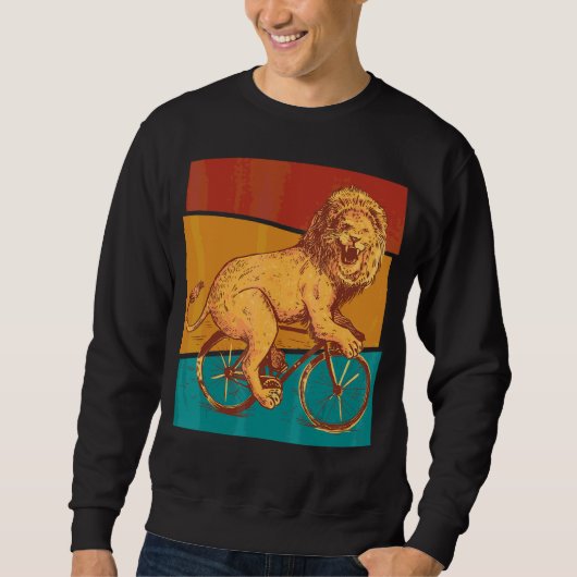 Vintager Fahrradlion Sweatshirt (Vorderseite)
