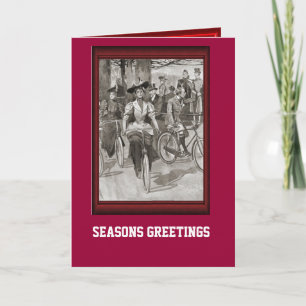 Vintager Fahrradtag Feiertagskarte