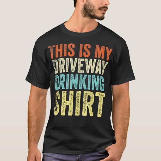 Vintager Fahrweg Drinker Funny Drink T-Shirt (Vorderseite)