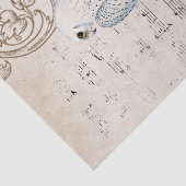 Vintager Falknerei - Falcon Bird Scroll Reben Seidenpapier (Ausschnitt)