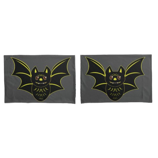 Vintager Fall Bat Pillow Kissenbezug (Vorderseite-Set)