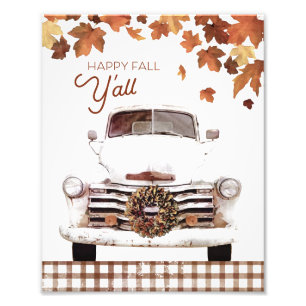 Vintager Fall Bauernhof LKW Foto drucken