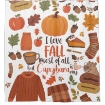 Vintager Fall Capybara Duschvorhang