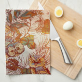 Vintager Fall der Herbstkeule Geschirrtuch (Viertel Falte)