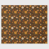 Vintager Fall Floral Muster - Herbst-Blume Geschenkpapier (Flach)