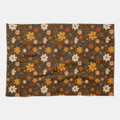 Vintager Fall Floral Muster - Herbst-Blume Geschirrtuch (Horizontal)