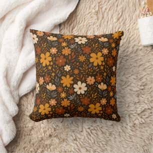Vintager Fall Floral Muster - Herbst-Blume Kissen