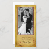 Vintager Fall Land Rustikale Blumenhochzeit Dankeskarte (Vorne/Hinten)