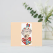 Vintager Fallschirm Valentine Feiertagspostkarte (Stehend Vorderseite)