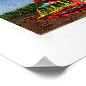 Vintager Fallschirmsprung auf der Coney Island Poster (Ecke)