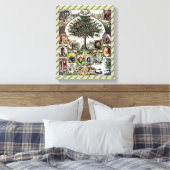 Vintager Familienbaum Leinwanddruck (Insitu (Schlafzimmer))