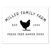 Vintager Familienbetrieb | Eierkarton - Briefmarke Gummistempel (Prägung)