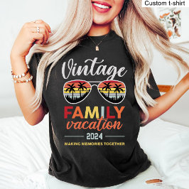 Vintager Familienurlaub Erinnerungen zusammenführe T-Shirt