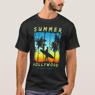 Vintager Familienurlaub Florida Hollywood Sunset B T-Shirt