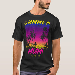 Vintager Familienurlaub Florida Sommer Miami Beach T-Shirt