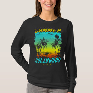 Vintager Familienurlaub Florida Summer Hollywood B T-Shirt