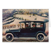 Vintager Familienurlaub in antiker Automobile (Vorderseite (Horizontal))