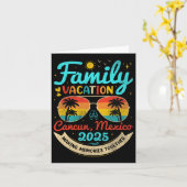 Vintager Familienurlaub in Cancun Karte (Gelbe Blume)