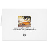 Vintager Familienurlaub in einem Cabrio (Rückseite Horizontal)