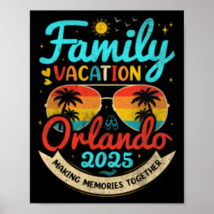 Vintager Familienurlaub Orlando Beach 2025 Florida Poster