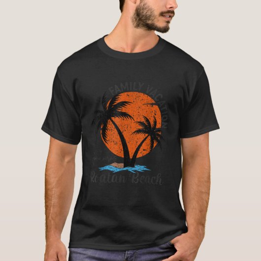 Vintager Familienurlaub Palmen Bäume Roatan Hondur T-Shirt (Vorderseite)