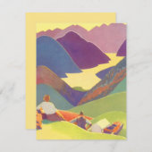 Vintager Familienurlaub, Picnic in den Bergen (Vorne/Hinten)