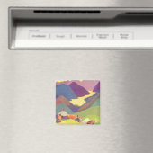 Vintager Familienurlaub, Picnic in den Bergen Magnet (In Situ (Geschirrspüler))