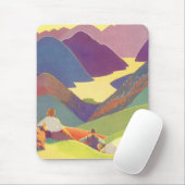 Vintager Familienurlaub, Picnic in den Bergen Mousepad (Mit Mouse)