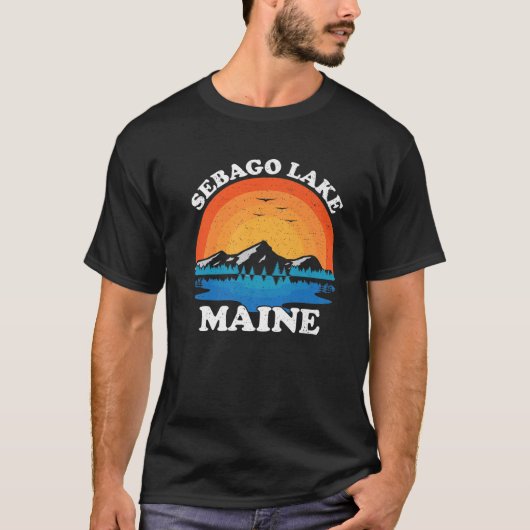 Vintager Familienurlaub Retro Sebago Maine T-Shirt (Vorderseite)