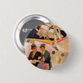 Vintager Familienurlaub über die Propeller der See Button (Vorne & Hinten)