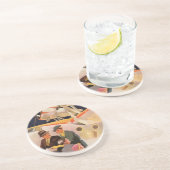 Vintager Familienurlaub über die Propeller der See Getränkeuntersetzer (Seite)