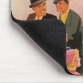 Vintager Familienurlaub über die Propeller der See Mousepad (Ecke)