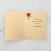Vintager Fang der Liebe Valentinkarte Feiertagskarte (Innenseite)
