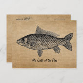 Vintager Fang des Tages Postkarte (Vorne/Hinten)