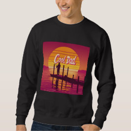 Vintager Fang Sonnenuntergang - Cooler Vater Sweatshirt