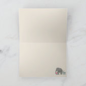 Vintager fantastischer Elefant-glücklicher Karte (Innenseite)